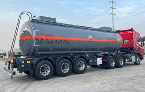 29.5方拉次氯酸钠罐式运输车_YFY9401GFW型腐蚀性物品罐式运输半挂车 29.5方拉次氯酸钠罐式运输车_YFY9401GFW型腐蚀性物品罐式运输半挂车